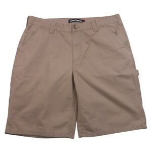 Wolverine Mens Tan Cotton Ripstop Carpenter Shorts Hammer Loop Size 36 Utility